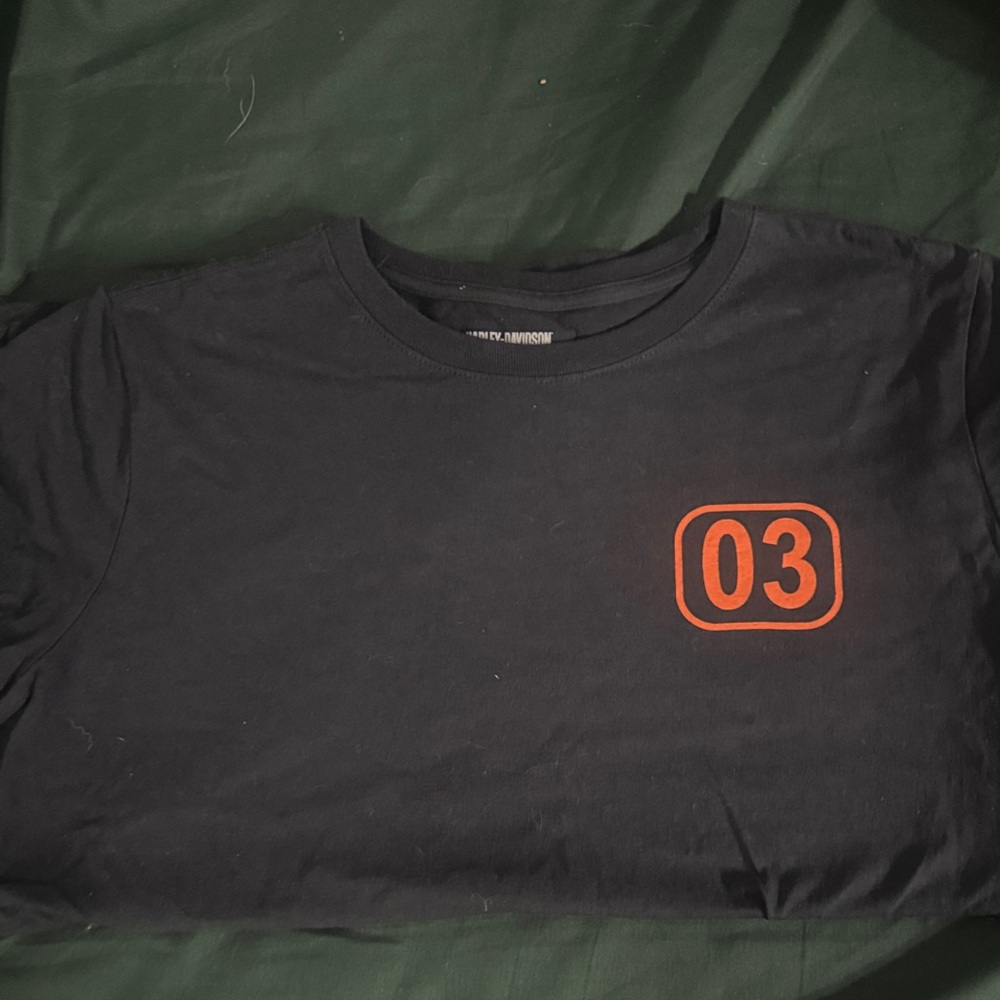 Harley-Davidson Black Tee with Red '03' Design